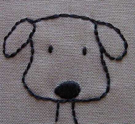 刺繍 図案 男の子 犬