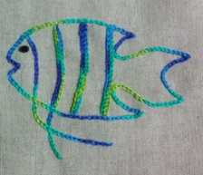 刺繍 図案 男の子 魚