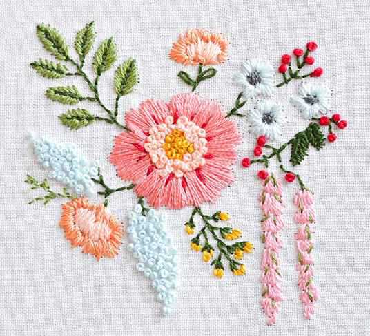 無料の刺繍図案 お花