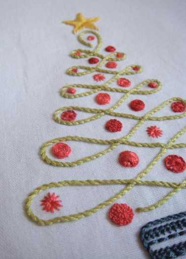 クリスマスの刺繍図案 無料 クリスマスツリー