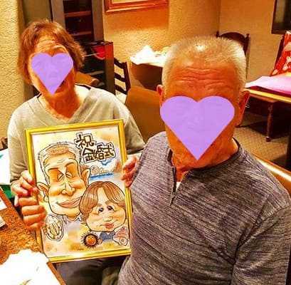 金婚式 プレゼント 両親 似顔絵