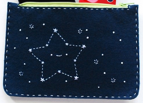 刺繍初心者図案 簡単 夜空の星
