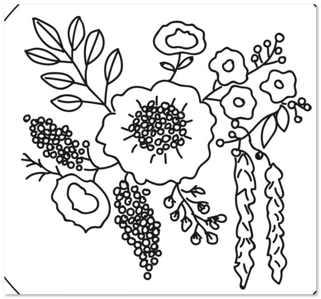 無料の刺繍図案 お花