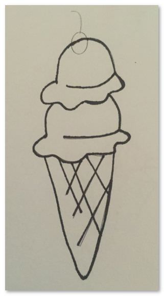刺繍初心者図案 簡単 アイスクリーム