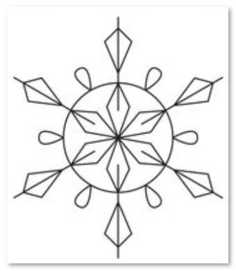 クリスマスの刺繍図案 無料 雪の結晶