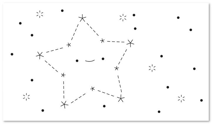 刺繍初心者図案 簡単 夜空の星