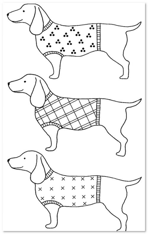 刺繍初心者図案 簡単 犬
